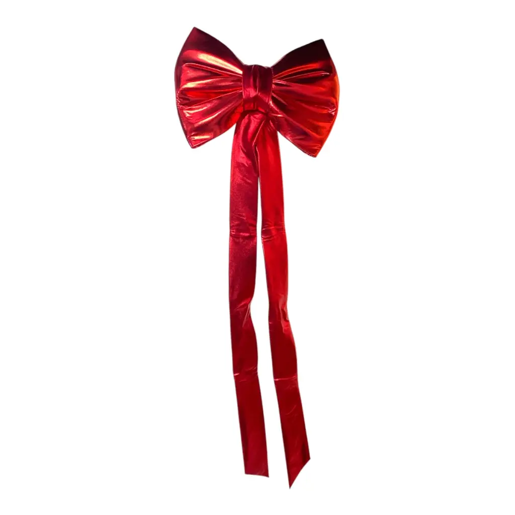 MAXILAZO NAVIDEÑO DE TELA SATIN ROJO 60X170CM