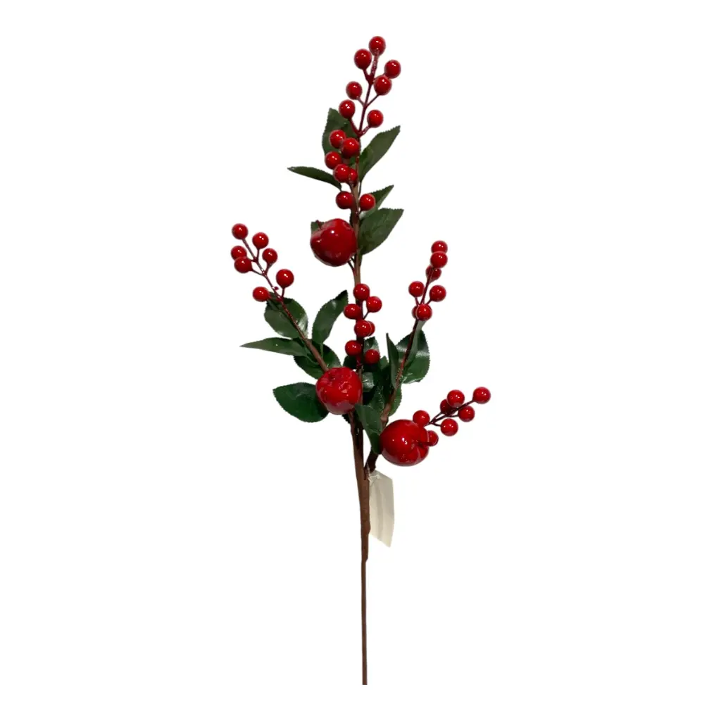 RAMA NAVIDEÑA FRUTOS ROJOS CON MAZANAS 60CM