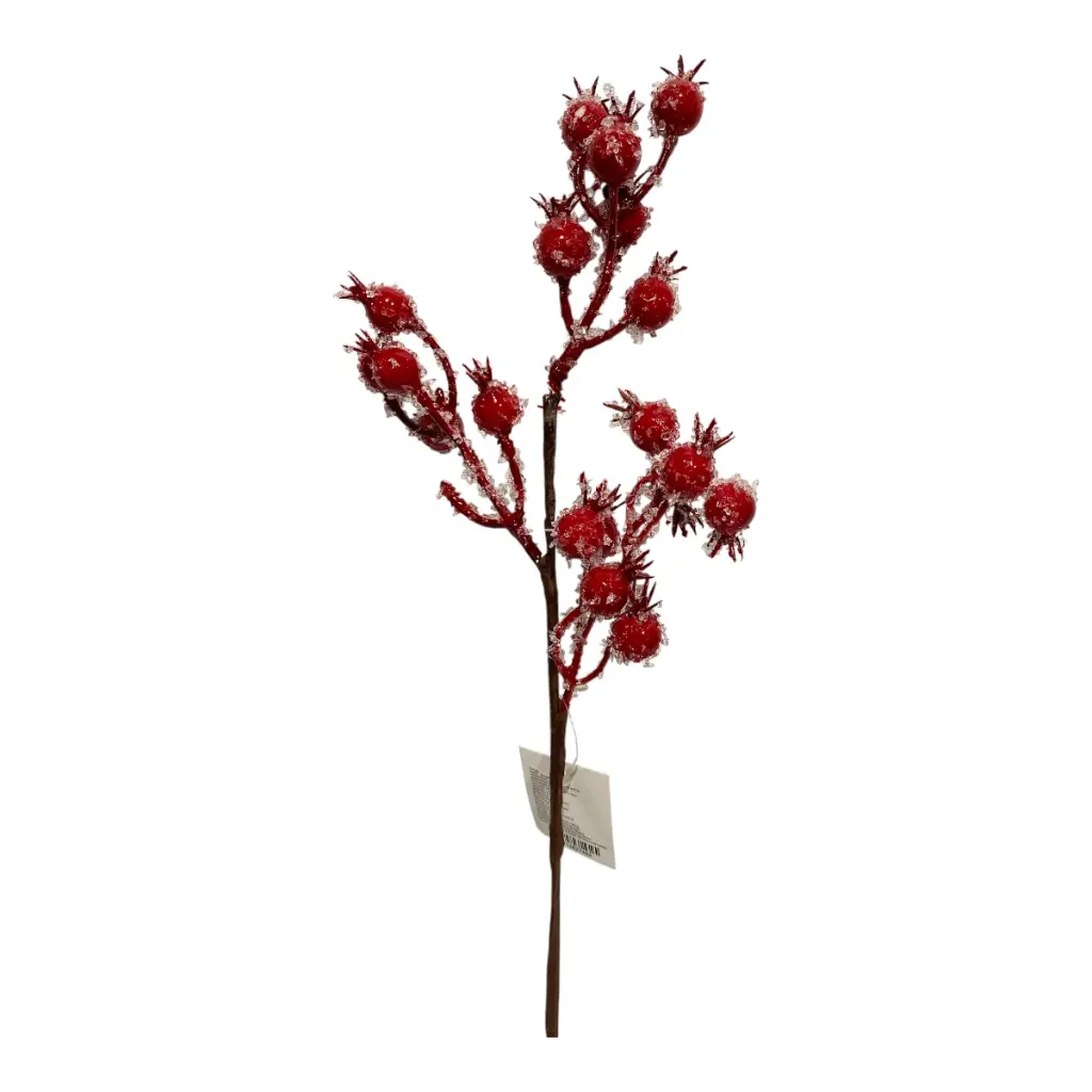 RAMA NAVIDEÑA FRUTOS ROJOS/HIELO ARTF. 40CM