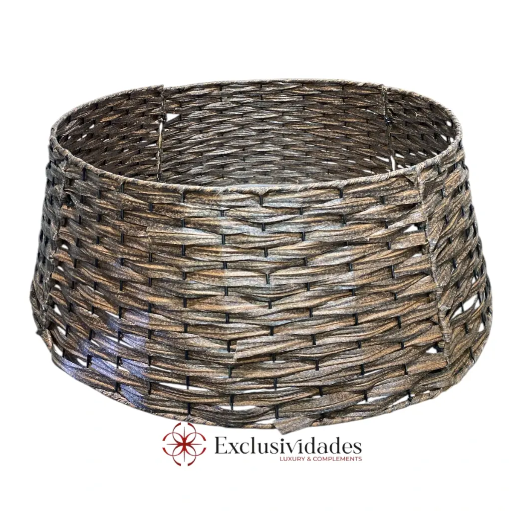 BASE TEJIDA PARA ARBOL DE NAVIDAD CAFE PLASTICO RATAM Ø75X29CM 