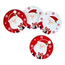 PORTAVASOS NAVIDEÑO DE PORCELANA SETX4PZS. 11X11X0.8CM