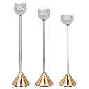 CANDELABRO DE FLOR DE CRISTAL SETX3 REF:ES27826 22CM, 27CM, 32CM