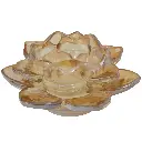 CANDELABRO VIDRIO AMBAR REF:ES27795 12X6CM