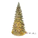 ARBOL DE NAVIDAD DE VIDRIO DORADO C/LUZ LED A PILAS REF:ES27842 21X11CM