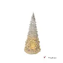 ARBOL DE NAVIDAD DE VIDRIO  C/LUZ LED A PILAS REF:ES27850 21X11CM 