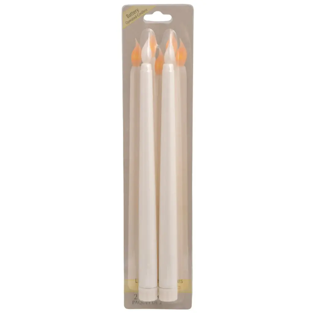 VELA LED SETX2PZ. PLASTICO REF:ES27592 25CM