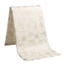 MANTEL NAVIDEÑO BEIGE CON PONSETIAS DORADAS 150X220CM 