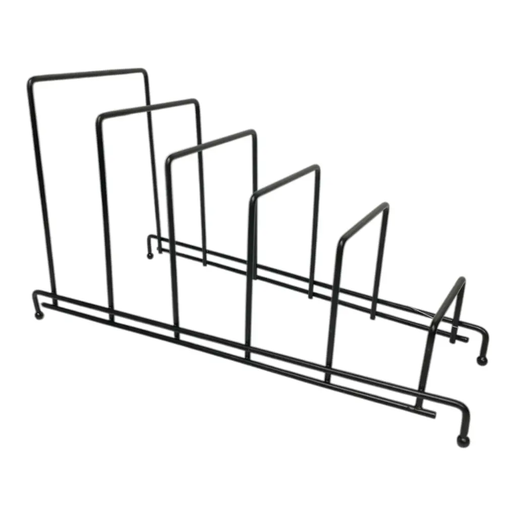 PORTA PLATO METALICO NEGRO 28X23X16CM