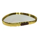 BANDEJA DE ALUMINIO DOS COLORES CON ESPEJO 20X20CM