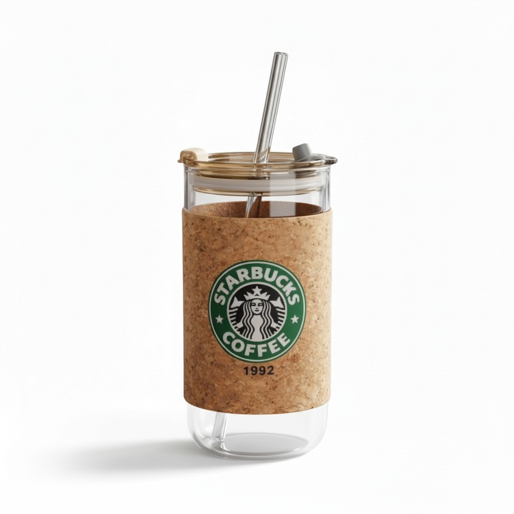 VASO STARBUCKS CON SORBETE DE VIDRIO 350ML