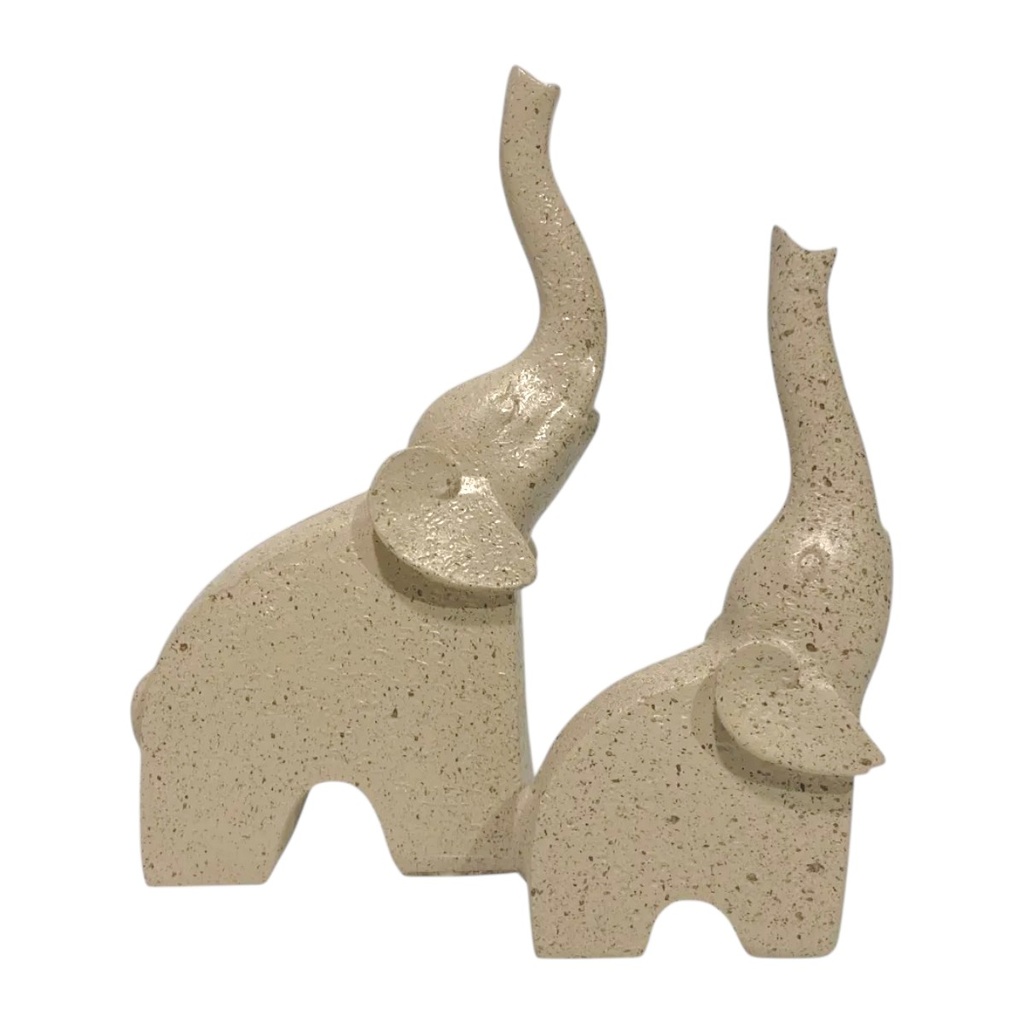ELEFANTES SETX2 PXS. POLIRESINA 8X4X14CM Y 6X3X11CM