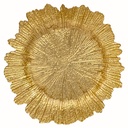 PLATO BASE DE VIDRIO SOL DORADO REF:ES28451 34CM