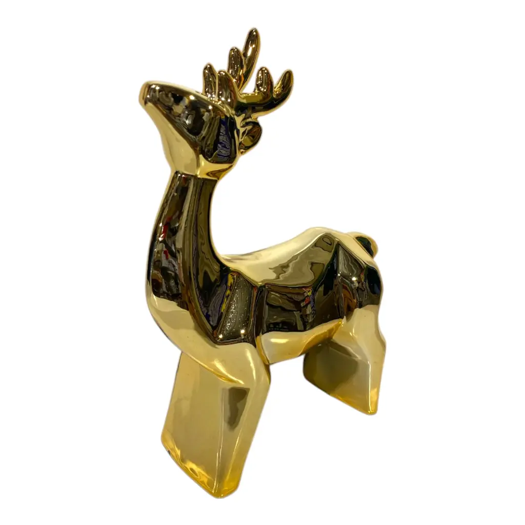 RENO DORADO PORCELANA 12X5X16CM 