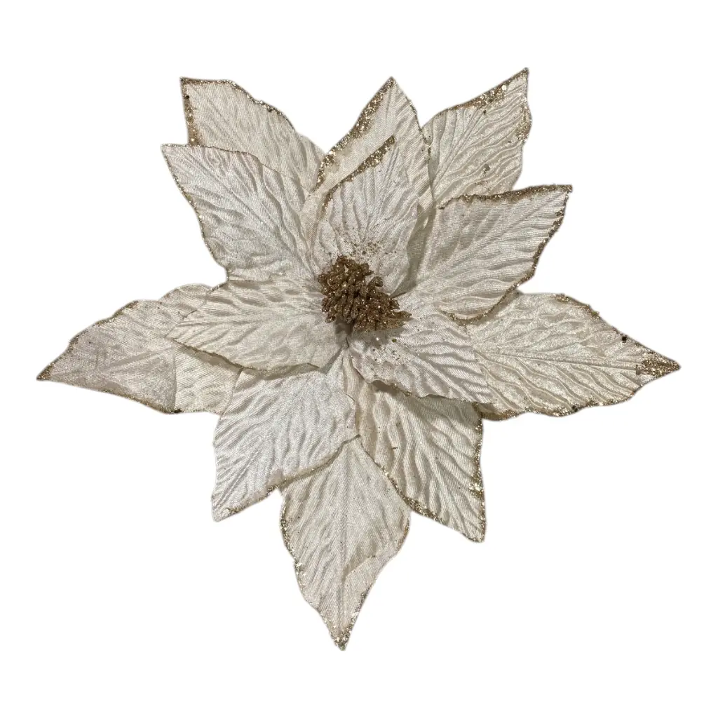 FLOR NAVIDEÑA CHAMPAGNE 38CM