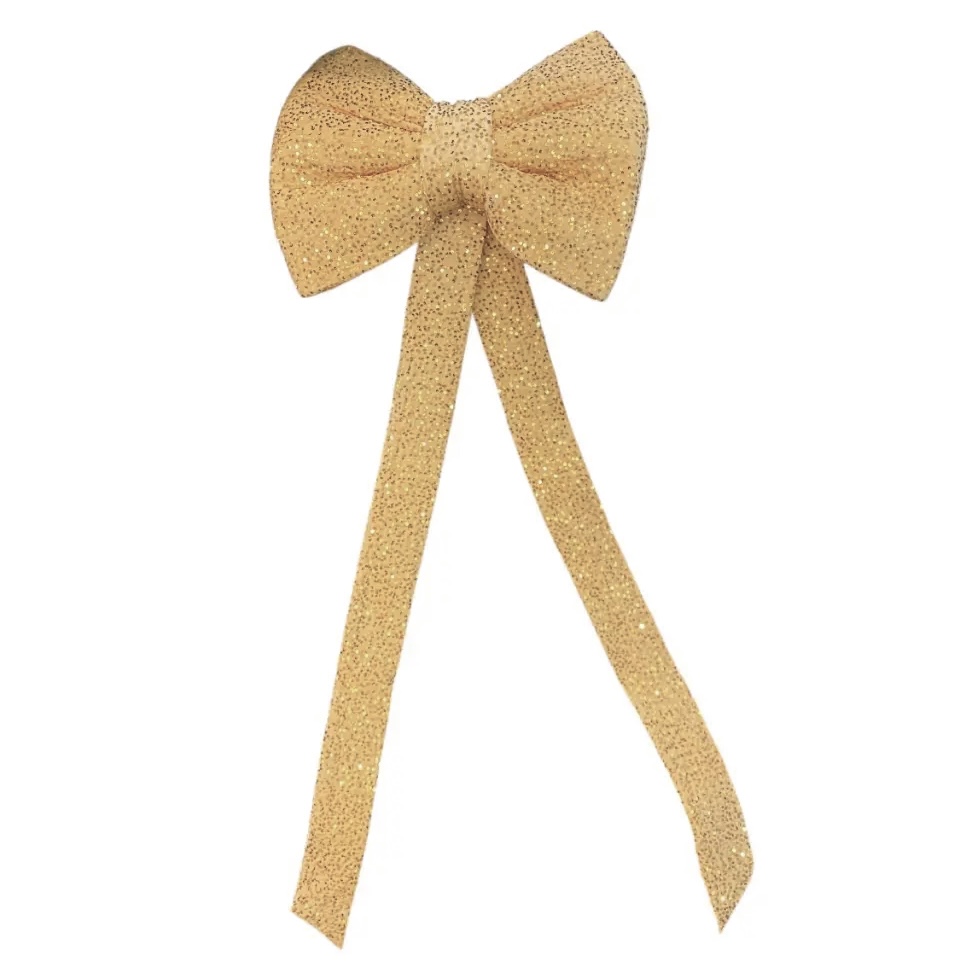 MAXILAZO NAVIDEÑO DE TELA GAMUZA CON LENTEJUELAS DORADO 60X160CM