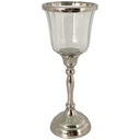 CANDELABRO METAL/VIDRIO 11.5X11.5X31CM