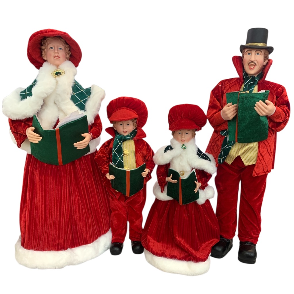 FAMILIA CANTORES ROJO/VERDE SET4 PZS. 74 CM
