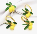 SET DE 4 AROS DE SERVILLETA LIMON