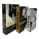 SET DE 3 LIBROS DECORATIVOS MODA 17.5X27X5.5CM