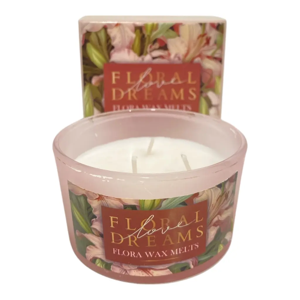 VELA PERFUMADA SURT 4 CON CANDELABRO DE VIDRIO 10X6CM C/U