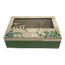 PORTA TE, MADERA 6 SEPARACIONES 24X10X7CM