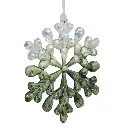 COLGANTE NAVIDEÑO COPO NIEVE ACRILICO VERDE REF:ES26873 12CM