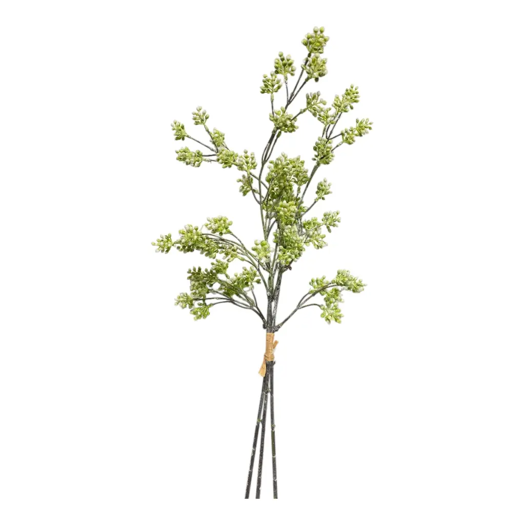 RAMA ARTIFICIAL GYPSOPHILA BLANCA/VERDE 70CM 3RAMAS