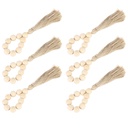 ARO DE SERVILLETA CUENTAS DE MADERA SETX6 PZS.