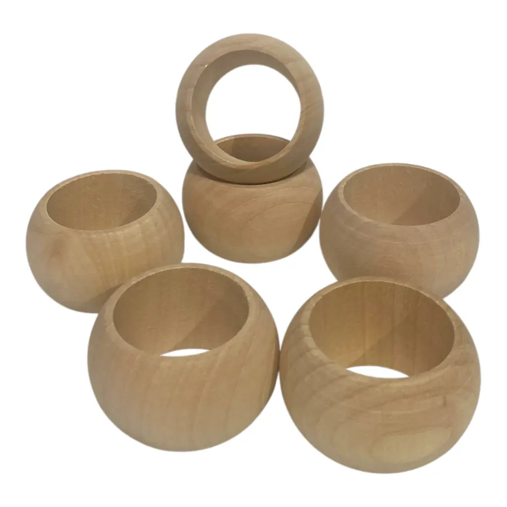 ARO DE SERVILLETA DE MADERA SET X 6 PZS.