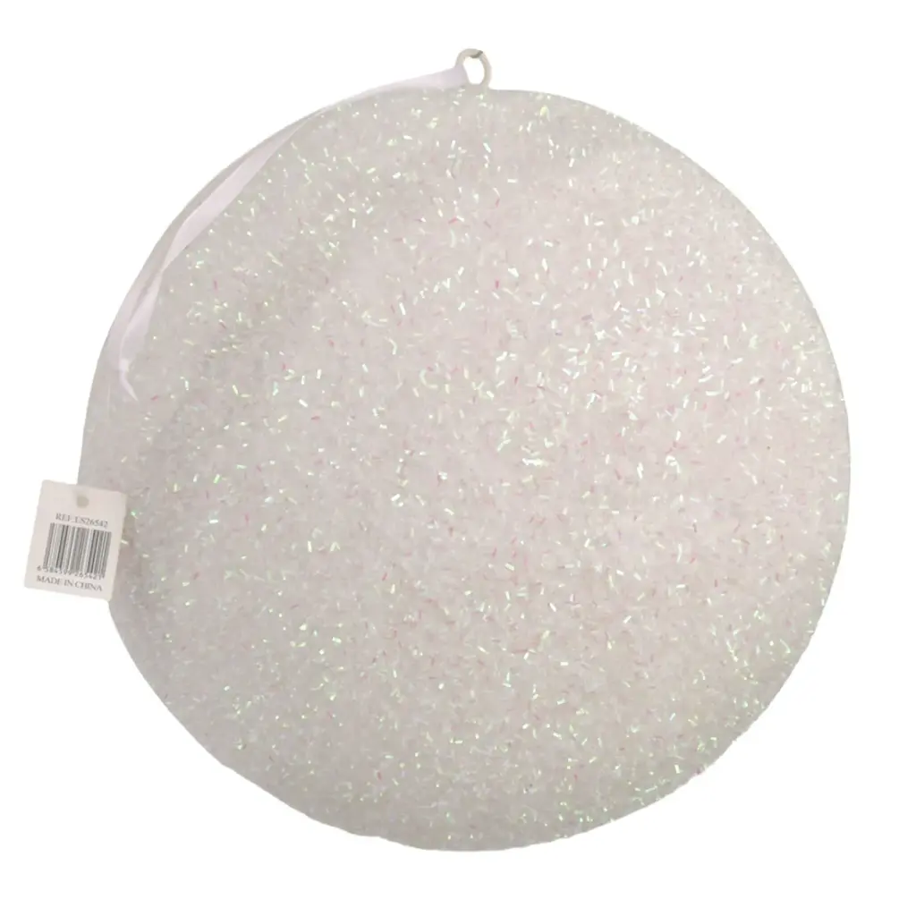 ESFERA NAVIDEÑA BLANCA 30CM REF:ES26542