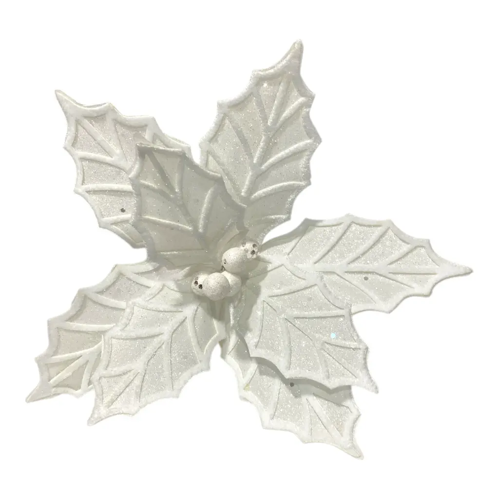FLOR NAVIDEÑA BLANCA 30CM