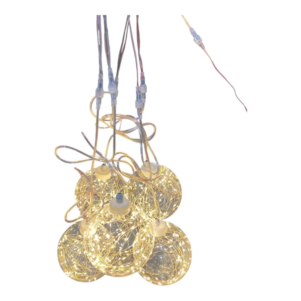 ESFERAS X5 BULBOS DE LUZ LED CÁLIDA 15X5CM