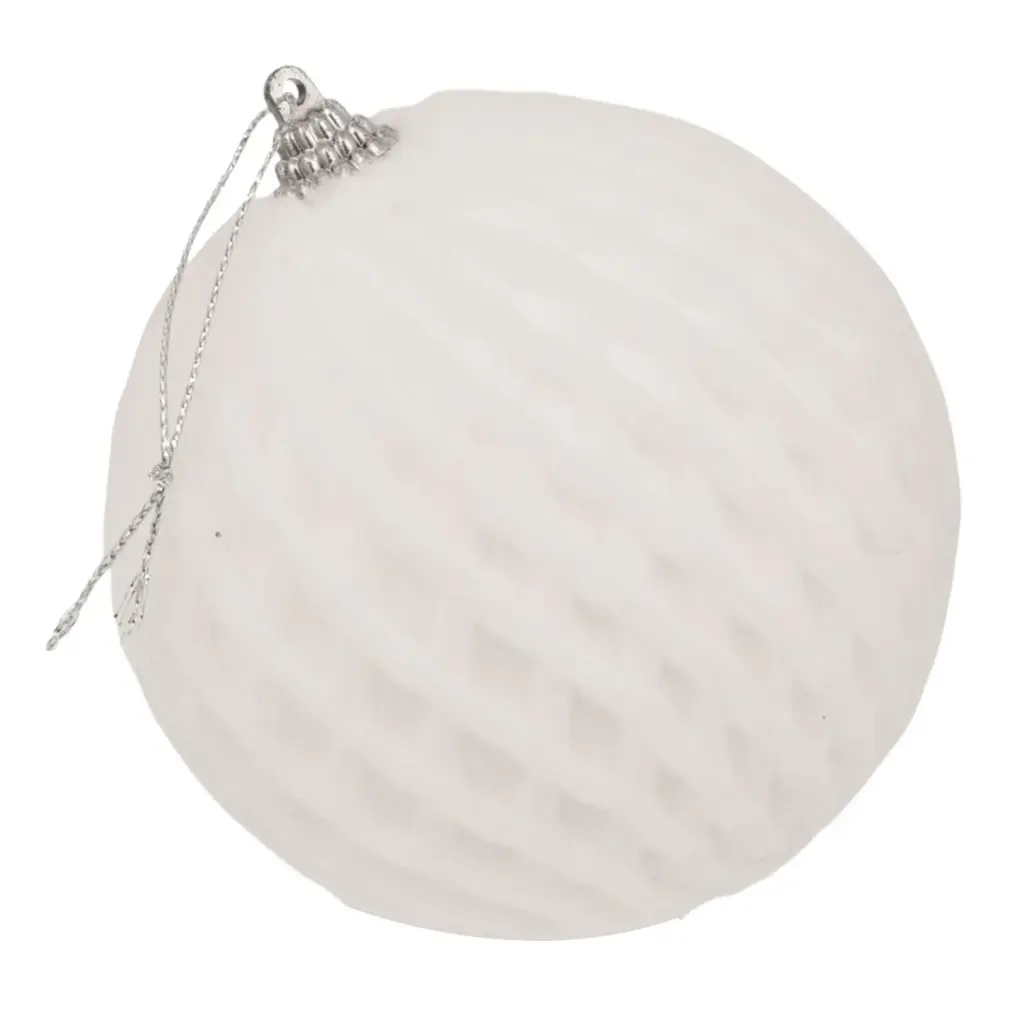 ESFERA NAVIDEÑA BLANCA SETX2PZS. REF:ES26825 9CM