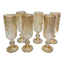 SET DE COPAS 6PCS. CRISTAL AMBAR