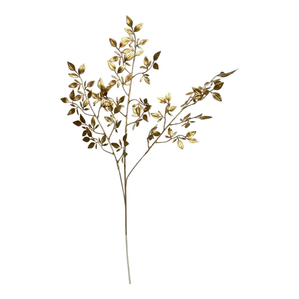 RAMA HOJITAS DORADA 75CM