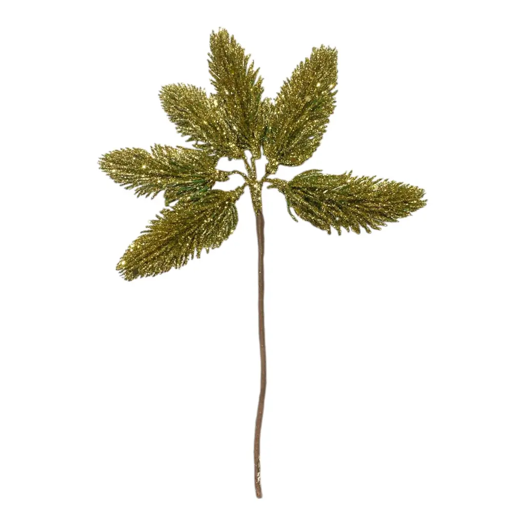 RAMA NAVIDEÑA PIÑA DE PINO DORADA 16X24CM 