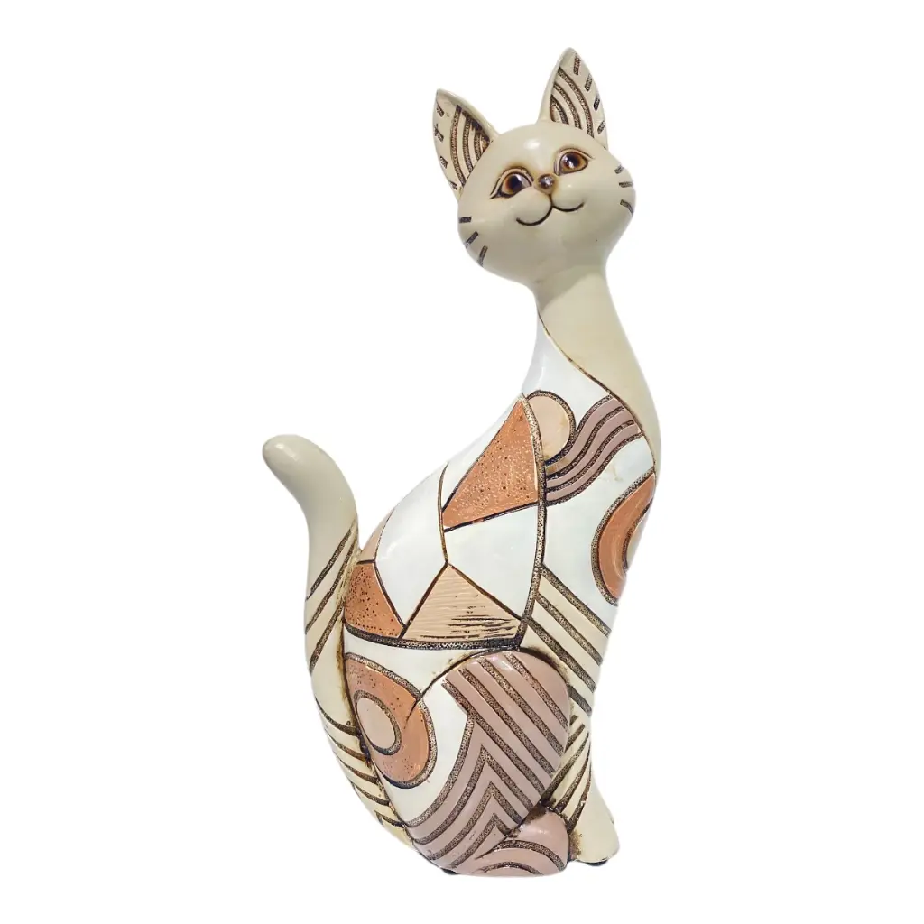GATO DECOR POLIRESINA MOCCA 7X15X30CM