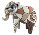 ELEFANTE POLIRESINA MINIMALISTA MOCCA 18X7X16CM