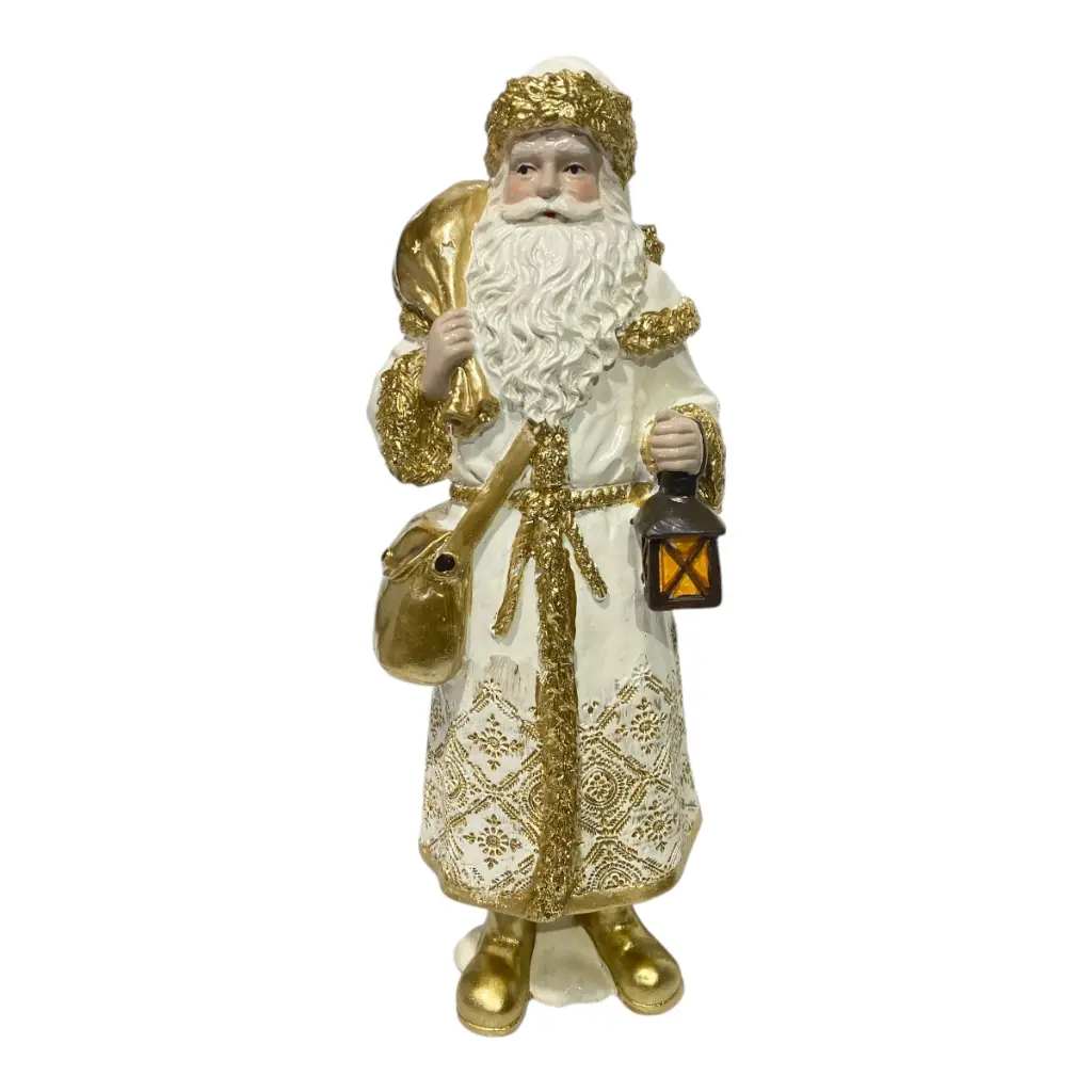 NOEL DORADO/BLANCO POLIRESINA 10X8X29CM