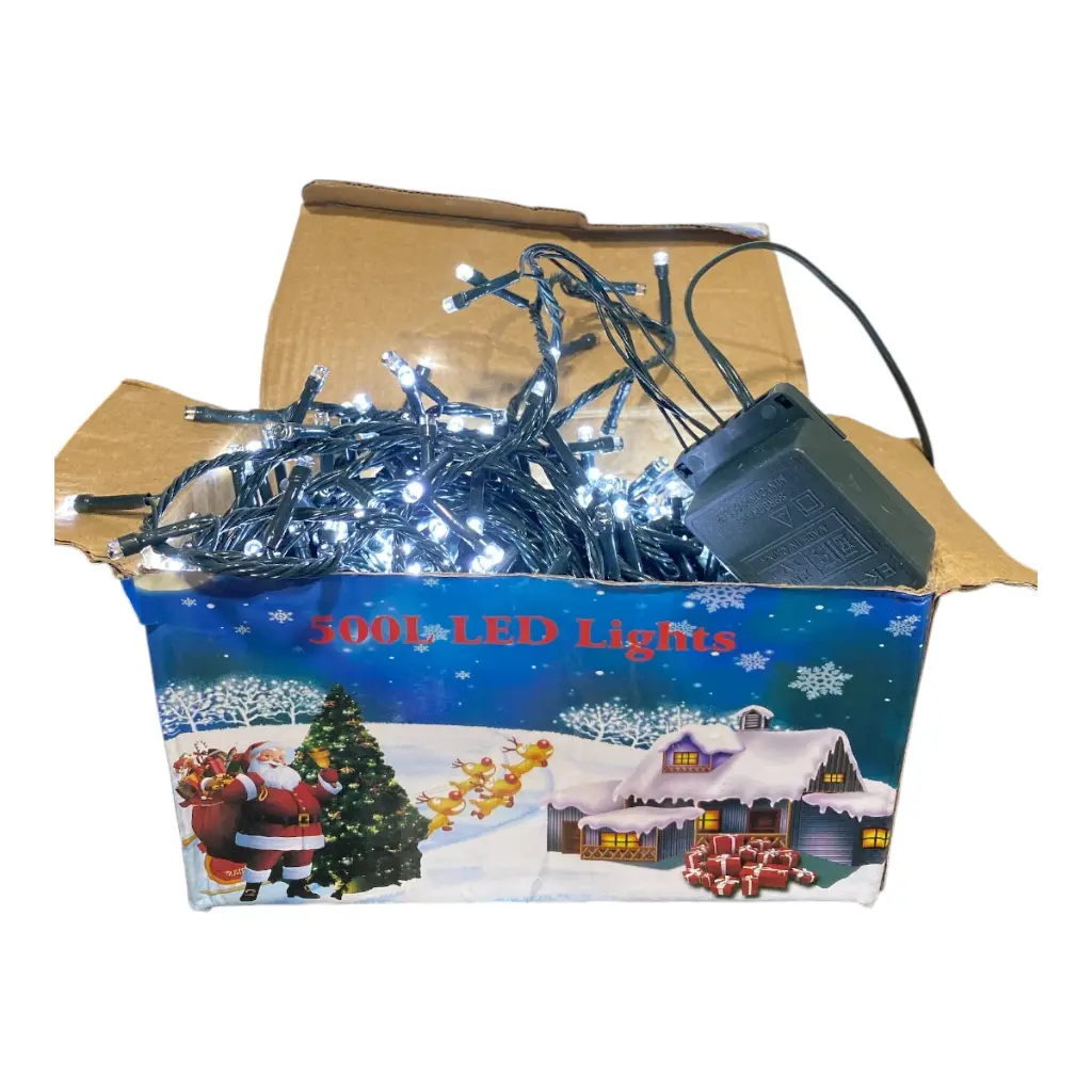 LUCES NAVIDEÑAS LED BLANCA 500L 22METROS