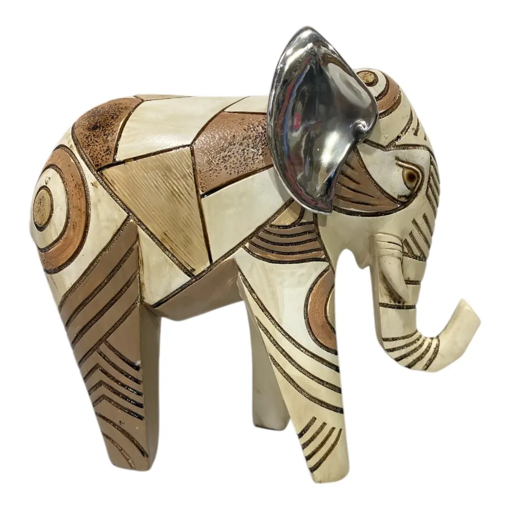ELEFANTE POLIRESINA MOCCA 14X10X22CM