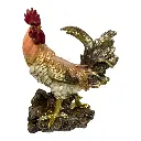 GALLO POLIRESINA DORADO 22X9X28CM