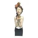 ADORNO FIGURA DE MUJER POLIRESINA 12X15X38CM 