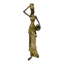 AFRICANA DECOR DORADA/BEIGE POLIRESINA 13X9X40CM 