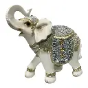 ELEFANTE CELESTE/BLANCO 25X10X25CM