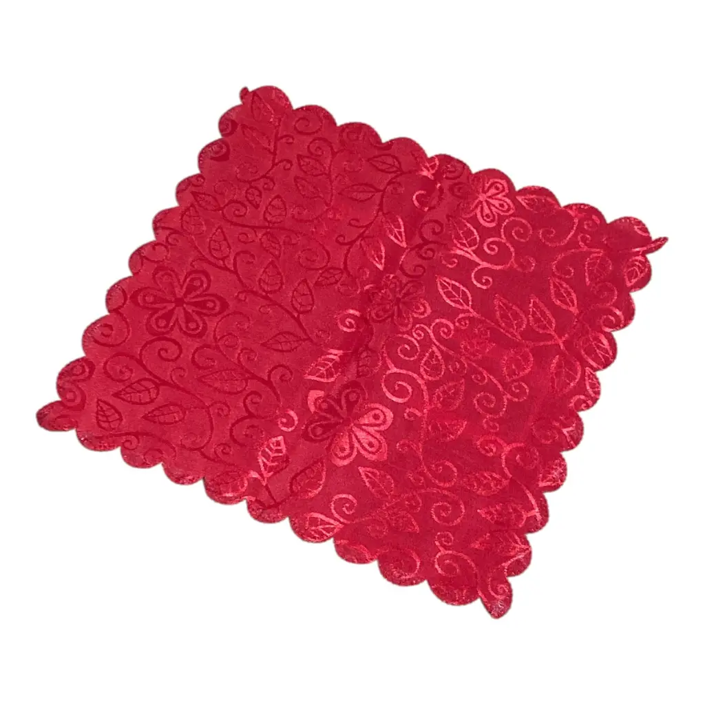 Servilleta de tela roja con diseño 40x40cm 