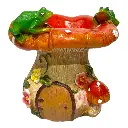 CASITA HONGO/RANAS POLIRESINA 18X18X18CM