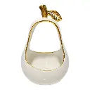 PERA DE PORCELANA BLANCA/DORADO 16X17X26CM