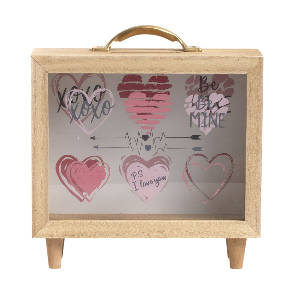 ALCANCIA PORTARETRATO DE MADERA XOXO 