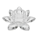 VELA CANDELABRO LED ACRILICA FORMA DE FLOR DE LOTO 11X4.5CM